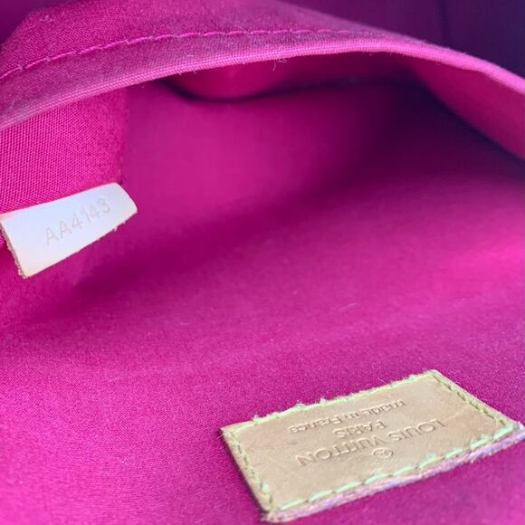 Auth Louis Vuitton Rose Indian Monogram Vernis Montana Bowler Bag Preloved - Picture 15 of 15